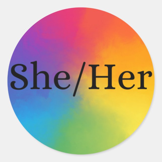 Sticker für die Pronomen (Vorderseite)