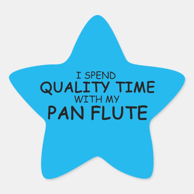 Sticker für die Qualitätszeit Pan Flute Star (Vorderseite)