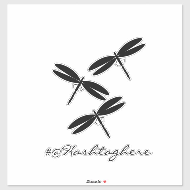 Sticker für die Schriftzeichen von Black Dragonfly (Blatt)