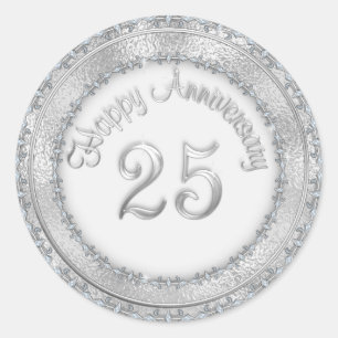 Sticker für die Silberne Hochzeit