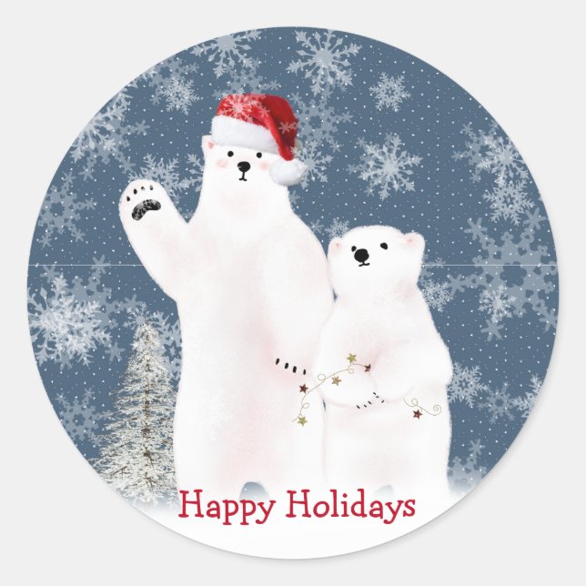 Sticker für die Weihnachtspolare (Vorderseite)