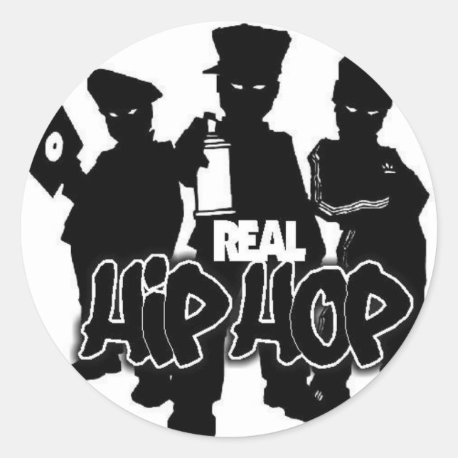 Sticker für echte Hip Hop (Vorderseite)