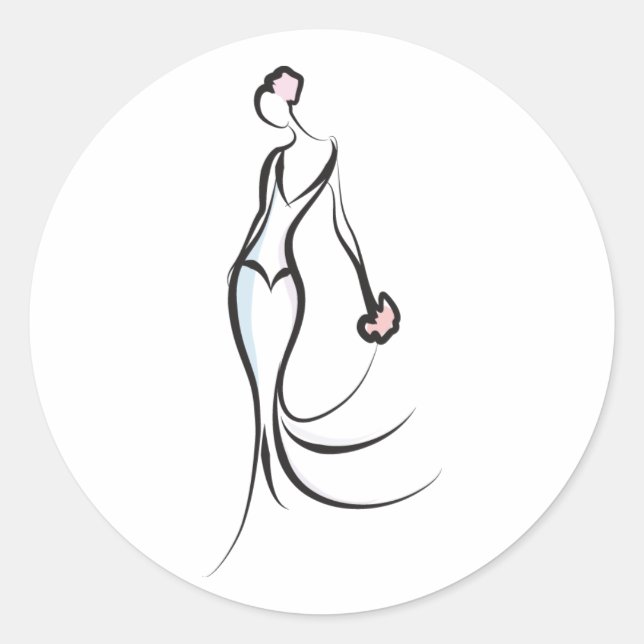 Sticker für Elegant Bridal Design (Vorderseite)