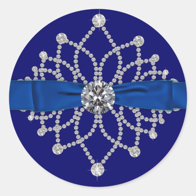 Sticker für Elegant Royal Blue Diamonds (Vorderseite)