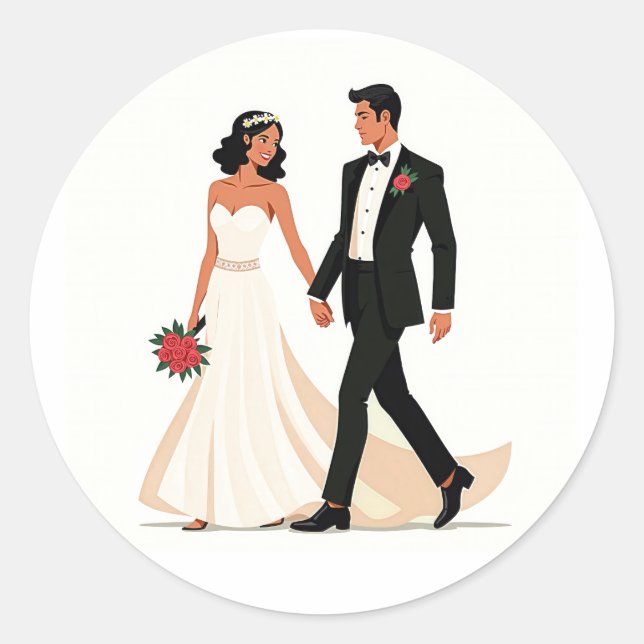 Sticker für Elegant Wedding Moments (Vorderseite)
