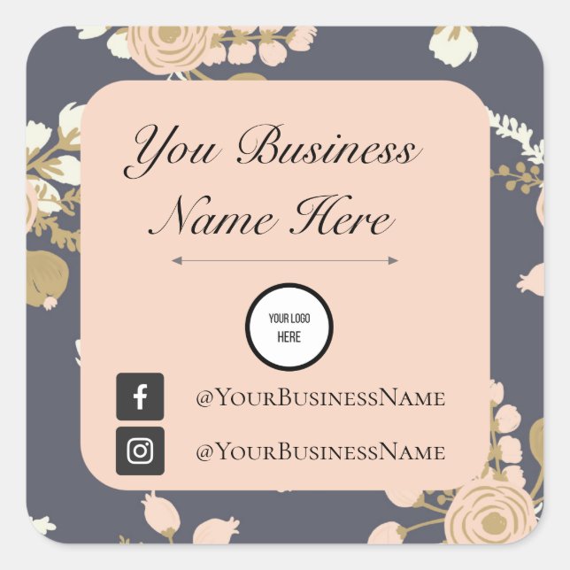 Sticker für elegante Business-Marketings (Vorderseite)