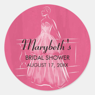 Sticker für Elegantes White Gown Brautparty