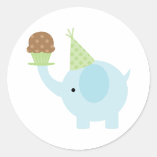 Sticker für Elephant und Cupcake