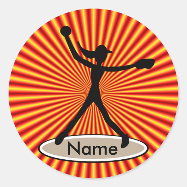 Sticker für Fastpitch Softball Pitcher (Vorderseite)