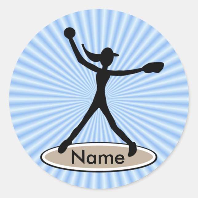 Sticker für Fastpitch Softball Pitcher (Vorderseite)
