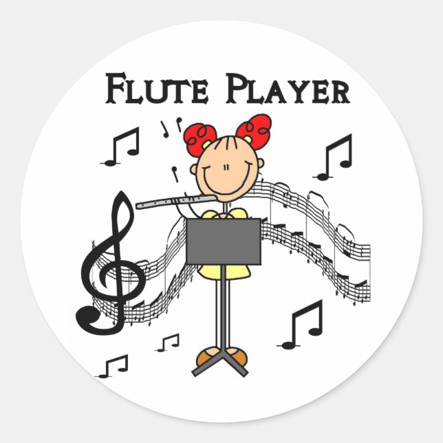 Sticker für Flute-Player-Sticker (Vorderseite)