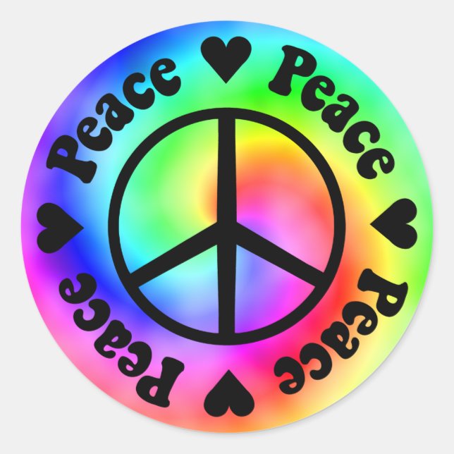 Sticker für Frieden und Liebe (Vorderseite)