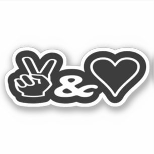 Sticker für Frieden und Liebe
