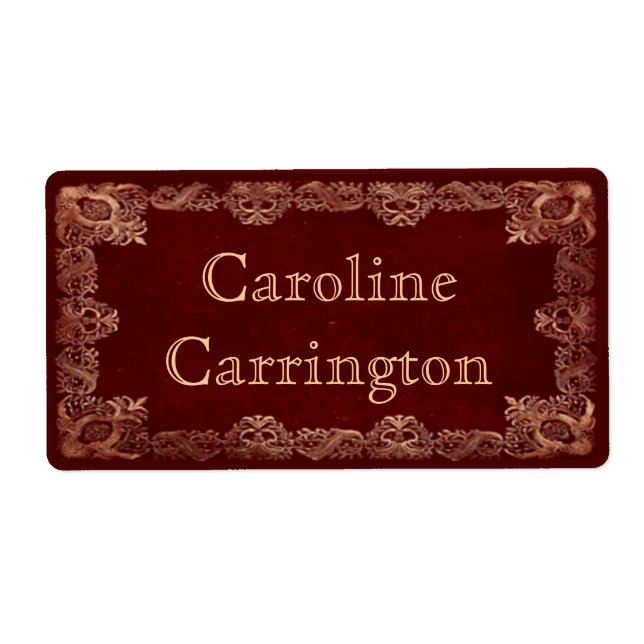 Sticker für Gilt Leather Personal Buchzeichen (Vorne)