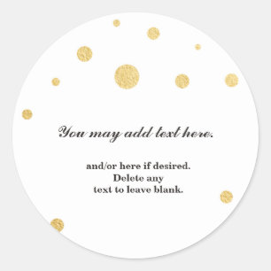 Sticker für Gold Foil Dots Modern Wedding Brautpar