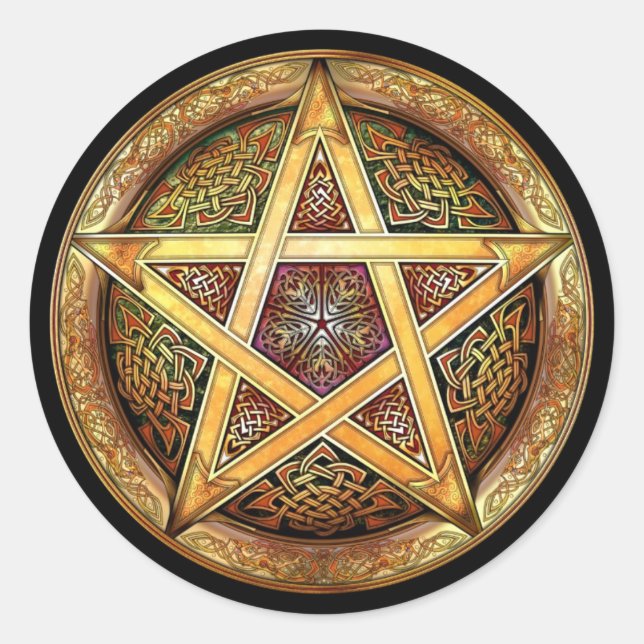 Sticker für goldenes Pentagramm (Vorderseite)
