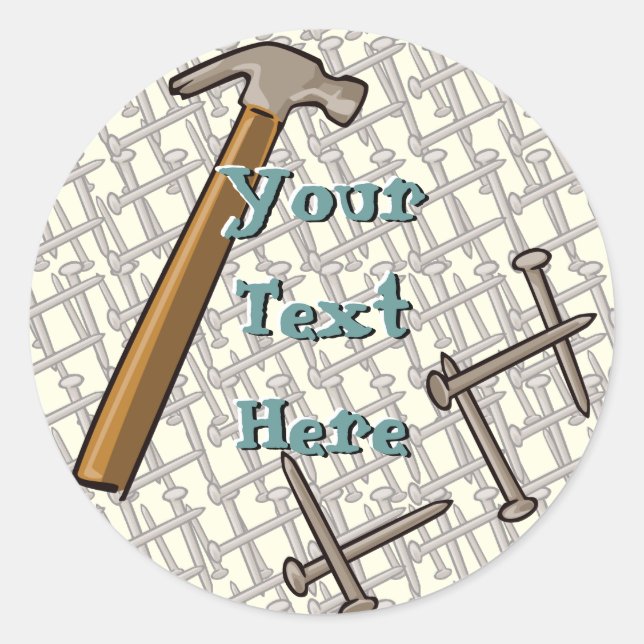 Sticker für Hammer und Nägel (Vorderseite)