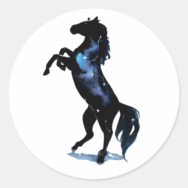 Sticker für kosmisches Pferd (Vorderseite)