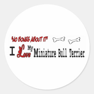 Sticker für Miniatur-Bull-Terrier (I Liebe)