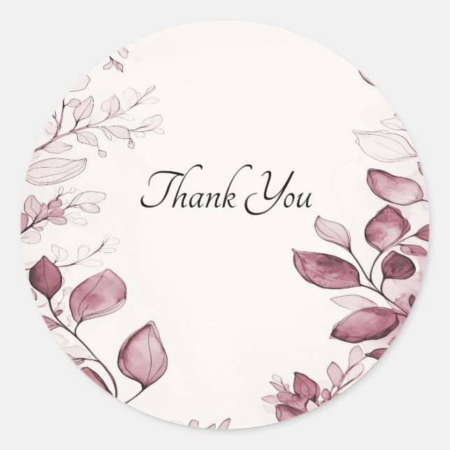 Sticker für moderne rote Blätter (Vorderseite)