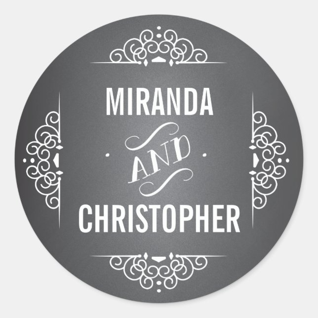 Sticker für Personalisierte Liebe Chalkboard (Vorderseite)