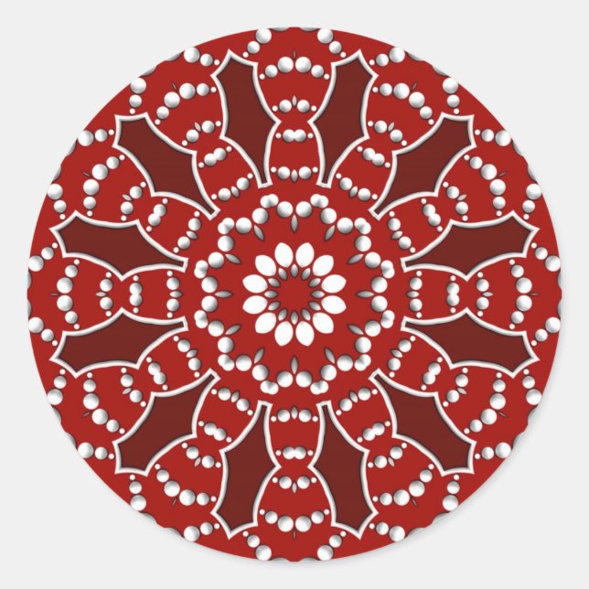 Sticker für Rot-Weiß-Blume (Vorderseite)