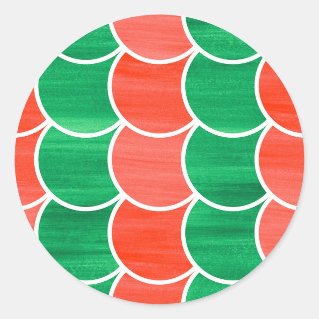 Sticker für rote und grüne Weihnachtsklammern (Vorderseite)