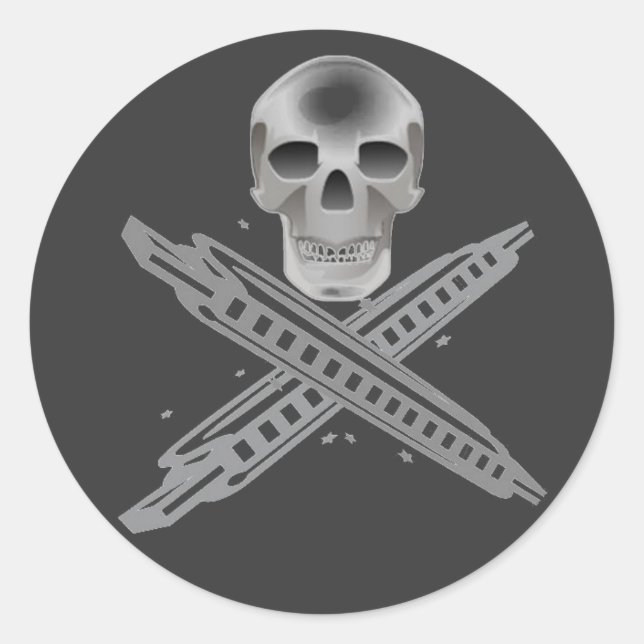 Sticker für Schädel und Harpbones (Vorderseite)