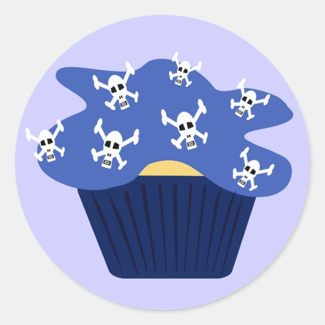 Sticker für Schädel und Kuchen (Vorderseite)