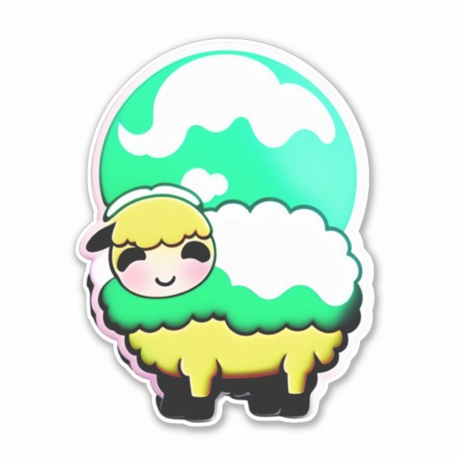 Sticker für Schafe verpassen Spaß (Vorderseite)