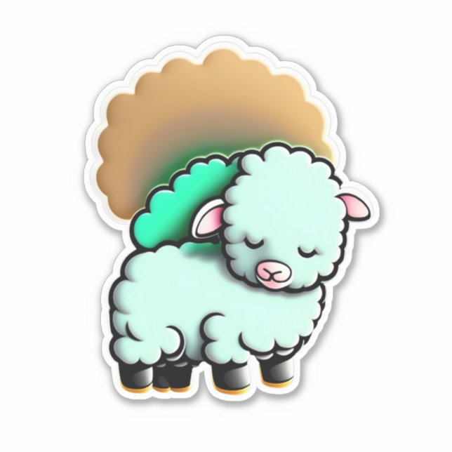 Sticker für Schafe zur Feier (Vorderseite)