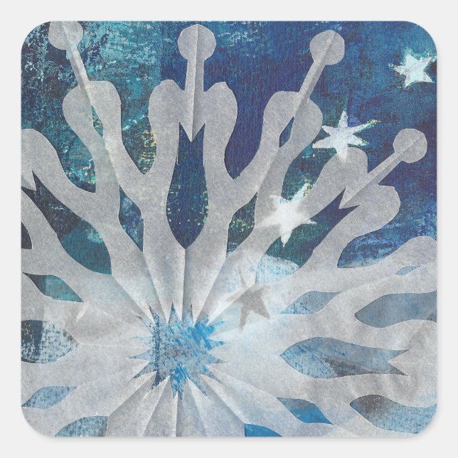 Sticker für Schnee und Sterne (Vorderseite)
