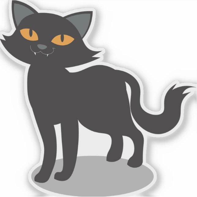 Sticker für Schwarze Katze - Spooky Vibes (Vorderseite)