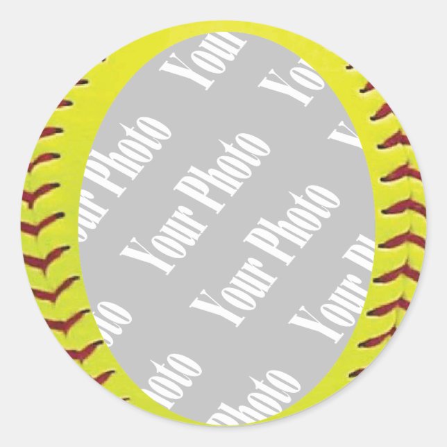 Sticker für Softball-Vorlagenbeschriftungen (Vorderseite)