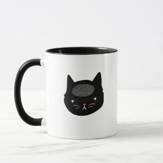 Sticker für statisches Gehirn der Katze Tasse