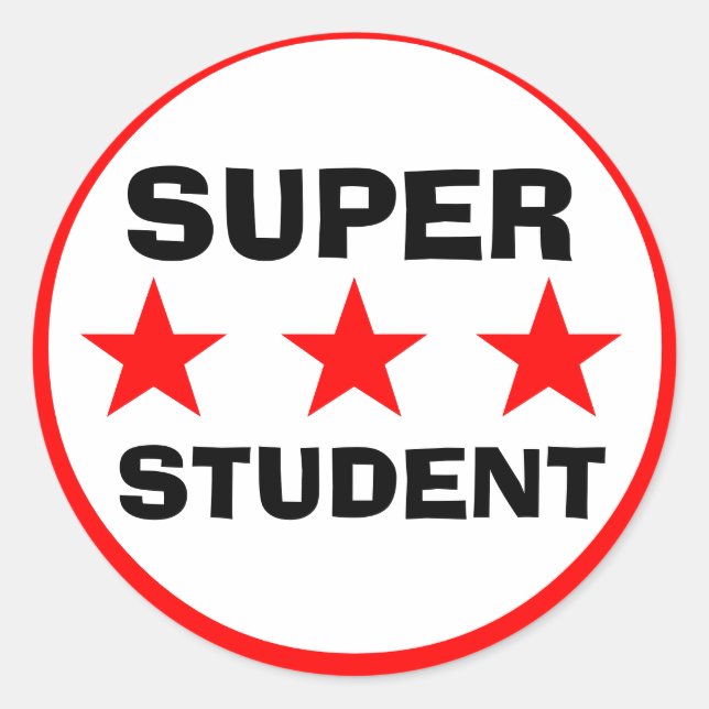 Sticker für Super Student (Vorderseite)