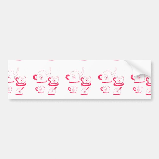 Sticker für Tea Time Stoßper Autoaufkleber (Vorne)