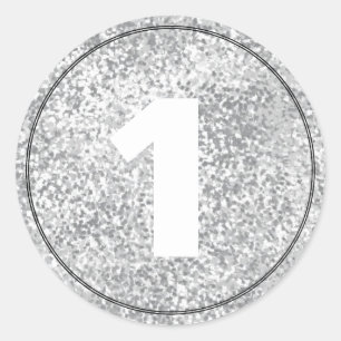 Sticker für Vorlagen für Glitzer- Silver Imitats