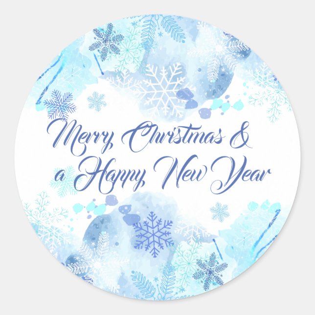 Sticker für Weihnachten und Neues Jahr (Vorderseite)