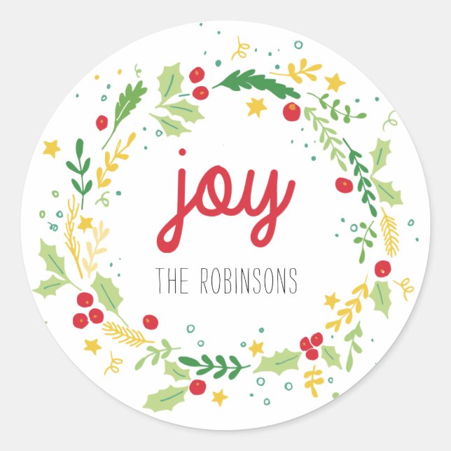 Sticker für Weihnachtsfeier (Vorderseite)
