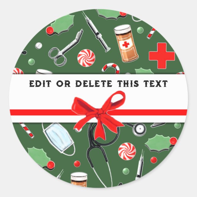 Sticker für Weihnachtsfeiertage (Vorderseite)