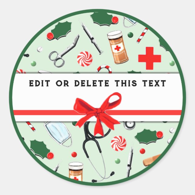 Sticker für Weihnachtsfeiertage (Vorderseite)