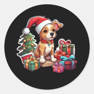 Sticker für Weihnachtshunde