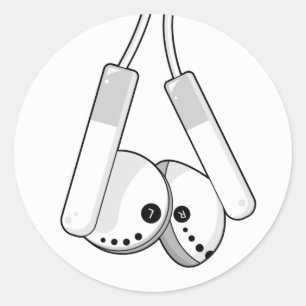 Sticker für weiße Kopfhörer