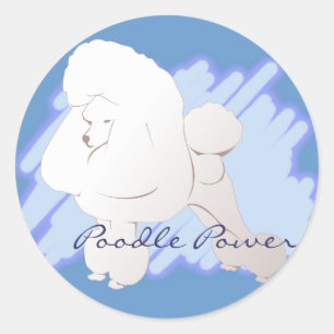 Sticker für weißes Poodle