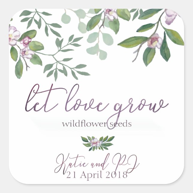 Sticker für Wildblume-Favoriten (Vorderseite)