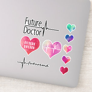 Sticker Futur Docteur - Coeur - Collection d'autocollants