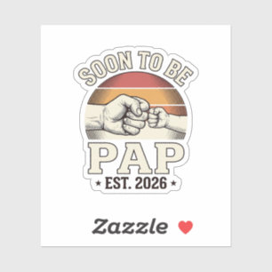 Sticker Futur Pap 2026 Design de poing levé bébé vintage_