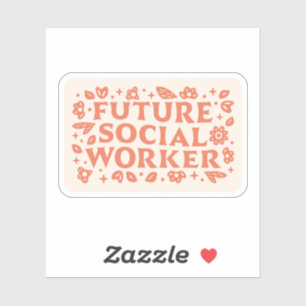 Sticker Futur travailleur social fille esthétique
