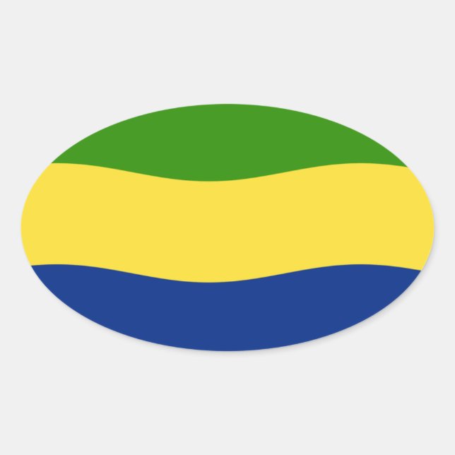 Sticker Gabon Drapeau (Devant)